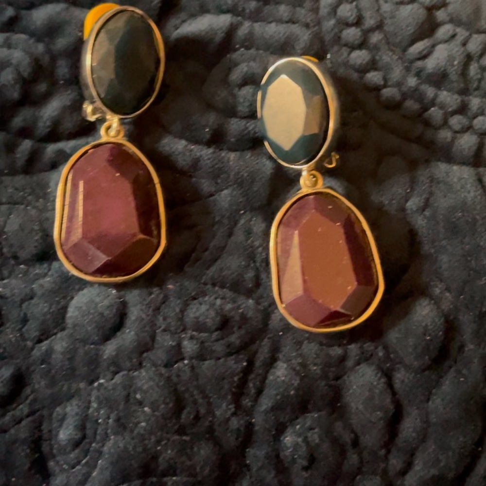 Chico's Gold and Purple Earrings